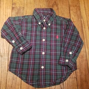 12m boys Ralph Lauren plaid shirt